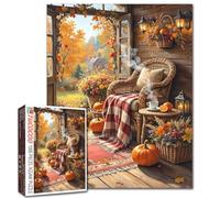 Puzzle da 1000 pezzi per adulti foglie autunnali e zucca puzzle impossibile difficile difficile impegnativo puzzle per adulti regali unici per la decorazione della casa