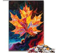 Puzzle da 1000 pezzi per adulti, foglie d'acero colorate, in cartone, gioco rompicapo per adolescenti, regalo perfetto per le feste, 1000 pezzi(26x38cm)
