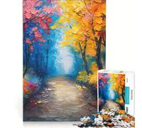 Puzzle da 1000 pezzi per adulti Foresta Arcobaleno Natura Gioco per famiglie Rilassante e stimolante per la mente Collezione d'artista Belle Arti 38x52cm