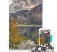 Puzzle da 1000 pezzi per adulti, foresta autunnale con lago, gioco rompicapo, stimolante da completare, per rafforzare l'amore tra le coppie, 50x75cm