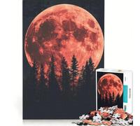 Puzzle da 1000 pezzi per adulti "Foresta della Luna di Sangue", gioco per famiglie, difficile e stimolante, regalo di compleanno e unico 38x26cm