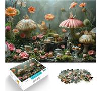Puzzle da 1000 pezzi per adulti Foresta fantastica di funghi Giocattoli di gioco impegnativi Giocattoli per la decorazione della casa 75x50cm