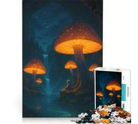 Puzzle da 1000 pezzi per adulti, Foresta Incantata di Funghi di Notte, Gioco Pratico, Decorazione Artistica per la Casa, Compleanno e Natale 50x75cm