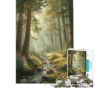 Puzzle da 1000 pezzi per adulti Foresta Incantata Ruscello Giochi Rilassanti per Adulti Un'Opera d'Arte Difficile e Sfida (Dimensioni 38x26cm)