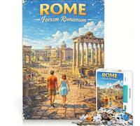 Puzzle da 1000 pezzi per adulti, Foro Romano, gioco rompicapo, antistress, ogni pezzo è unico 38x26cm