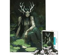 Puzzle da 1000 pezzi per adulti Fotina ninfa della foresta con corna Attività divertenti da fare a casa antistress gioco rompicapo per ragazzi dai 14 anni in su (38x26cm)