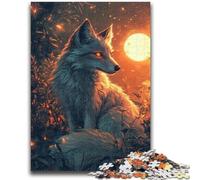 Puzzle da 1000 pezzi per adulti Fox Art Adatto a partire dai 14 anni Gioco intellettuale Gioco educativo per compleanni e Natale 26x38cm