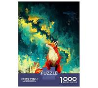 Puzzle Da 1000 Pezzi Per Adulti Fox in Abstract Landscape Puzzle Per Adolescenti Gioco Rompicapo Decorazione Per La Casa È Ideale Come Regalo 38x26cm/1000pcs