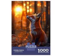 Puzzle Da 1000 Pezzi Per Adulti Fox in Autumn Forest at Sunset Puzzle Per Adulti Giochi Rilassanti Vacanza A Casa Passatempo Difficile E Stimolante 70x50cm/1000pcs