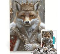 Puzzle da 1000 pezzi per adulti Fox King giochi per famiglie ideale per le vacanze a casa regali unici per compleanni e Natale 38x26cm