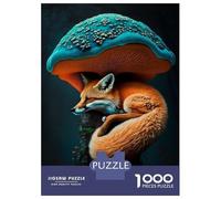 Puzzle Da 1000 Pezzi Per Adulti Fox Sleeping Mushroom Puzzle Gioco Rompicapo Decorazione Da Parete Regali Unici Per Compleanno E Natale 52x38cm/1000pcs