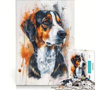 Puzzle da 1000 pezzi per adulti Foxhound acquerello giochi educativi allena la mente e le mani collezione d'artista belle arti 38x52cm