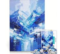 Puzzle da 1000 pezzi per adulti, Frammenti di Montagna Blu Cristallina, Gioco Rilassante, Divertente e Umoristico, Ideale come Regalo 38x52cm