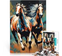 Puzzle da 1000 pezzi per adulti Fratelli Horses Antistress Vacanza in patria Uccidere il tempo è ideale come regalo per tutta la famiglia 75x50cm