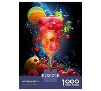 Puzzle Da 1000 Pezzi Per Adulti Fruit Cocktail Drink with Berries Puzzle Per Adulti Giochi Rilassanti Ma Divertenti E Umoristici Difficile E Stimolante 38x26cm/1000pcs