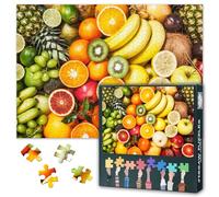 Puzzle da 1000 pezzi per adulti - Frutta colorata & Orto fresco dal campo al tavolo, puzzle di alta qualità, 27,5 x 19,7 pollici