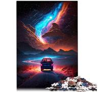 Puzzle da 1000 pezzi per adulti "Fuga dalla città", puzzle di decorazione per la casa con poster coordinato e foglio quiz per adolescenti dai 14 anni in su, 26 x 38 cm