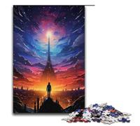 Puzzle da 1000 pezzi per adulti Fuga dalla psichedelia colorata della città Puzzle per gioco educativo Sfida Giocattolo Opera d'arte Regalo 1000 pezzi (38x26 cm)