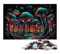 Puzzle da 1000 pezzi per adulti, Funghi Magici, Puzzle in cartone, Ideale come decorazione fai da te e come regalo rompicapo, 26X38CM/10,23x14,96 pollici