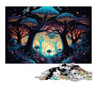 Puzzle da 1000 pezzi per adulti Funghi Magici - Puzzle per adulti ideali per gli innamorati, Capodanno e San Valentino, 50x75CM/19,68x29,52 pollici