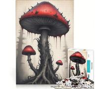 Puzzle da 1000 pezzi per adulti, Fungo Gotico, Gioco interattivo, Corsa di velocità manuale, con pezzi a incastro di forma casuale 38x52cm