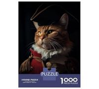 Puzzle Da 1000 Pezzi Per Adulti Funny Napoleon Emperor Cat Puzzle Gioco Rompicapo Regalo Per Donne Difficile E Stimolante 52x38cm/1000pcs