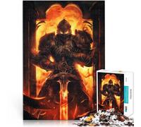 Puzzle da 1000 pezzi per adulti Fuoco con il cavaliere Difficile da completare ma divertente e umoristico Interazione genitore-figlio 75x50cm