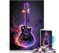Puzzle da 1000 pezzi per adulti Fuoco di chitarra Difficile da completare ma divertente e umoristico Giocattoli per la decorazione della casa 75x50cm