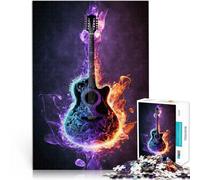 Puzzle da 1000 pezzi per adulti Fuoco di chitarra Giocattoli educativi per l'apprendimento Giochi per famiglie gioco di sfida unico 38x26cm