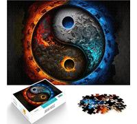 Puzzle da 1000 pezzi per adulti Fuoco e ghiaccio Yin Yang per il giocattolo di sfida del gioco educativo Decorazione d'arte per la casa 50x70cm