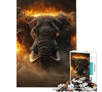 Puzzle da 1000 pezzi per adulti "Furia del mammut infuocato" sfida educativa gioco rilassante e impegnativo adatto a partire dai 14 anni (50x75cm)