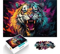 Puzzle da 1000 pezzi per adulti furiosa tigre violenta impossibile puzzle 50 x 75 cm, regalo per amici e parenti, adatto per ragazzi dai 14 anni in su