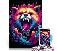 Puzzle da 1000 pezzi per adulti, furioso panda rossa, giochi educativi per la casa, giocattoli fai da te, 26 x 38 cm, adatto come decorazione da scrivania per adolescenti dai 14 anni in su