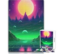 Puzzle da 1000 pezzi per adulti Futurismo al neon scatenato Rilassante e pacifico Divertimento al chiuso Gioco di taglio preciso dei pezzi Dimensioni giocattolo 38x52cm