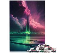 Puzzle da 1000 pezzi per adulti futuristica costruzione città puzzle hands-on analisi del gioco e logica 50 x 74,9 cm per adolescenti dai 14 anni in su