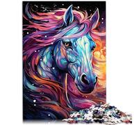 Puzzle da 1000 pezzi, per adulti, galassia, cavallo, decorazione per la casa, puzzle per alleviare lo stress, vacanze a casa, passatempo per adolescenti dai 14 anni in su, 26 x 38 cm