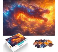 Puzzle da 1000 pezzi per adulti Galassia del Drago Cosmico Infuocato Giochi Giocattoli Regalo Migliorare l'amore tra le coppie 52x38cm
