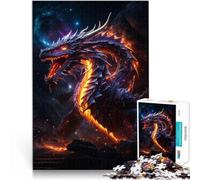 Puzzle da 1000 pezzi per adulti Galassia della Notte di Fuoco del Drago Giochi divertenti Decorazione murale Regali unici per compleanno e Natale 75x50cm