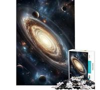 Puzzle da 1000 pezzi per adulti galassia vibrante con pianeti e stelle gioco da parete divertente e spiritoso ideale come regalo di compleanno o per occasioni speciali (dimensioni 38x52cm)