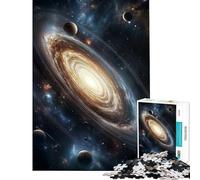 Puzzle da 1000 pezzi per adulti galassia vibrante con pianeti e stelle gioco da parete divertente e spiritoso ideale come regalo di compleanno o per occasioni speciali (dimensioni 38x26cm)