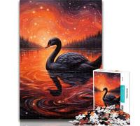 Puzzle da 1000 pezzi per adulti Galaxy Black Swan, puzzle per adulti da 1000 pezzi, giocattoli, giochi educativi, antistress, migliora l'amore tra coppie, 26x38cm