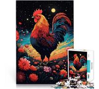 Puzzle da 1000 pezzi per adulti gallo spazio giocattolo educativo per alleviare lo stress, idea regalo per adolescenti dai 14 anni in su, 26 x 38 cm