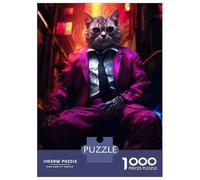Puzzle Da 1000 Pezzi Per Adulti Gangster Cat Puzzle Per Adulti Gioco Rompicapo Antistress Ideale Come Regalo 52x38cm/1000pcs