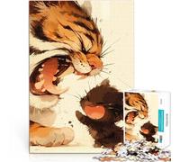 Puzzle da 1000 pezzi per adulti Gatti giocosi Aiuta il cervello ad allenare i giocattoli che creano dipendenza per coltivare la pazienza decorazione murale 38x26cm