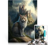 Puzzle da 1000 pezzi per adulti gatti su un pianeta estraneo decorazione da parete per alleviare lo stress unico compleanno 26 x 38 cm