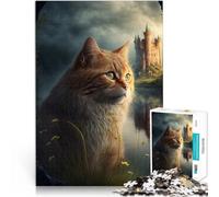 Puzzle da 1000 pezzi per adulti "Gatti su un pianeta straniero" giocattolo puzzle fai da te per adolescenti dai 14 anni in su, 26 x 38 cm