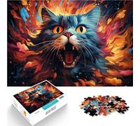 Puzzle da 1000 pezzi per adulti "Gatti sul pianeta" sfida per l'intelligenza del cervello giocattolo che crea dipendenza 26 x 38 cm