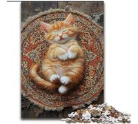Puzzle da 1000 pezzi per adulti Gatto addormentato Puzzle per adulti da 1000 pezzi Sviluppa le capacità di coordinazione occhio-mano, perfetto come regalo di compleanno (dimensioni 50x75cm)