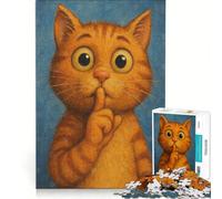 Puzzle da 1000 pezzi per adulti gatto arancione che fa rumore gioco interattivo migliora la memoria collezione d'artista belle arti 38x52cm