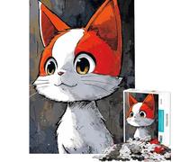 Puzzle da 1000 pezzi per adulti gatto calico curioso puzzle per adolescenti giochi rilassanti decorazione per la casa attività divertenti da fare a casa (dimensioni 50x75cm)